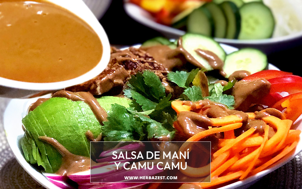 Salsa de maní y camu camu