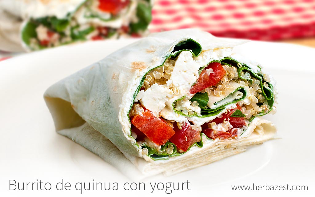Burrito de quinua con yogurt