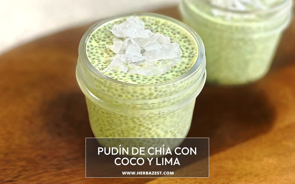 Pudín de chía con coco y lima