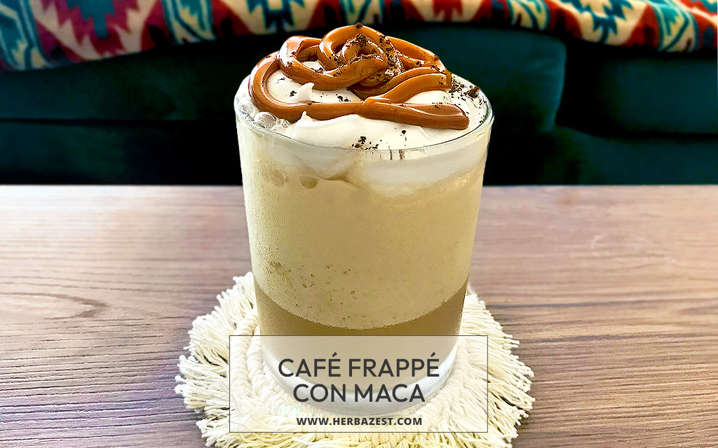 Café frappé con maca