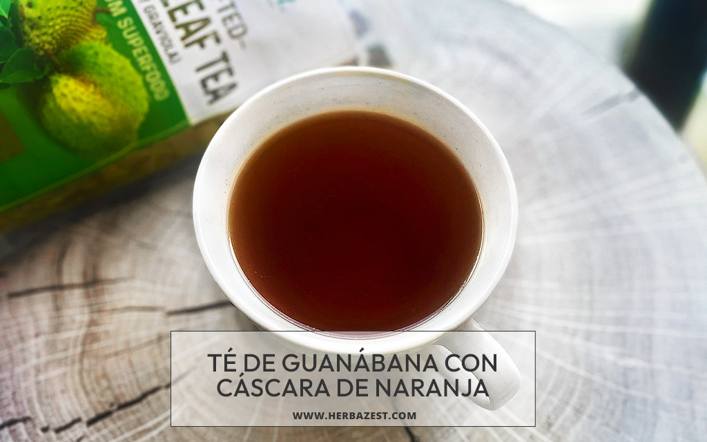 Té de guanábana con cáscara de naranja