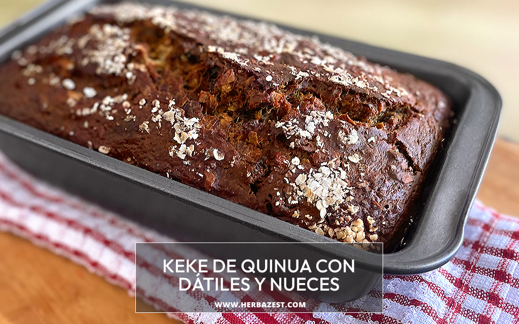 Budín de quinua con dátiles y nueces