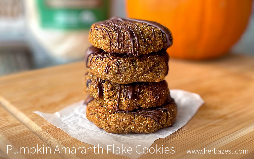 Pumpkin Amaranth Flake Cookies | HerbaZest
