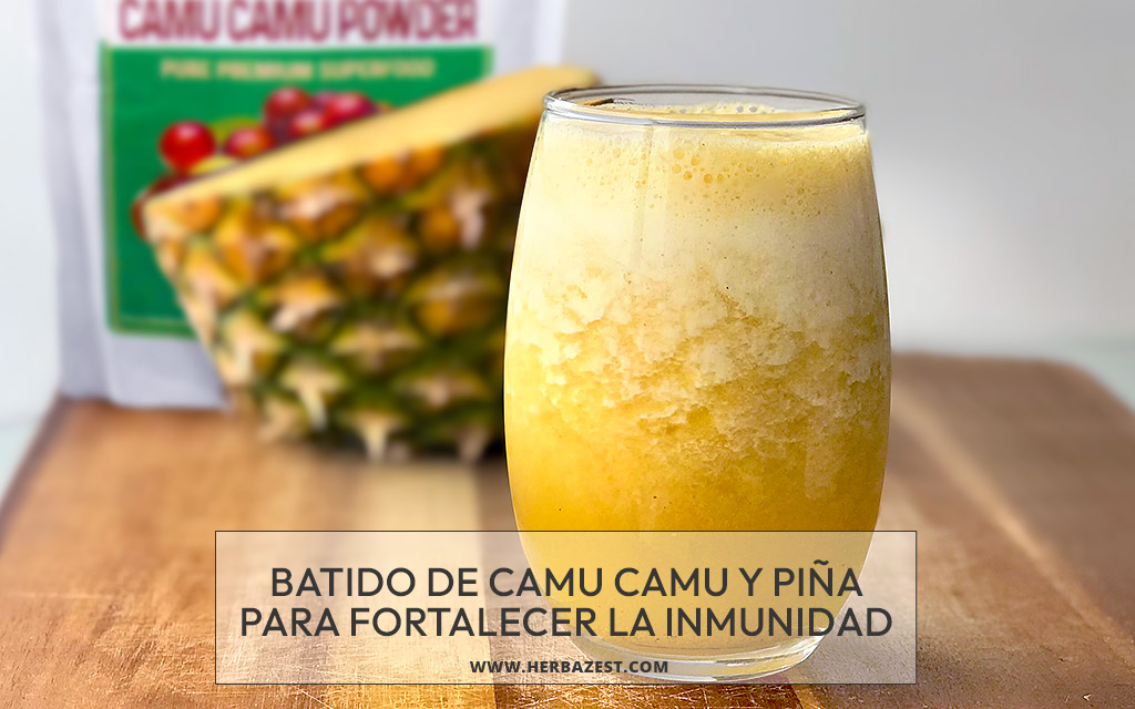 Batido de camu camu y piña para fortalecer la inmunidad