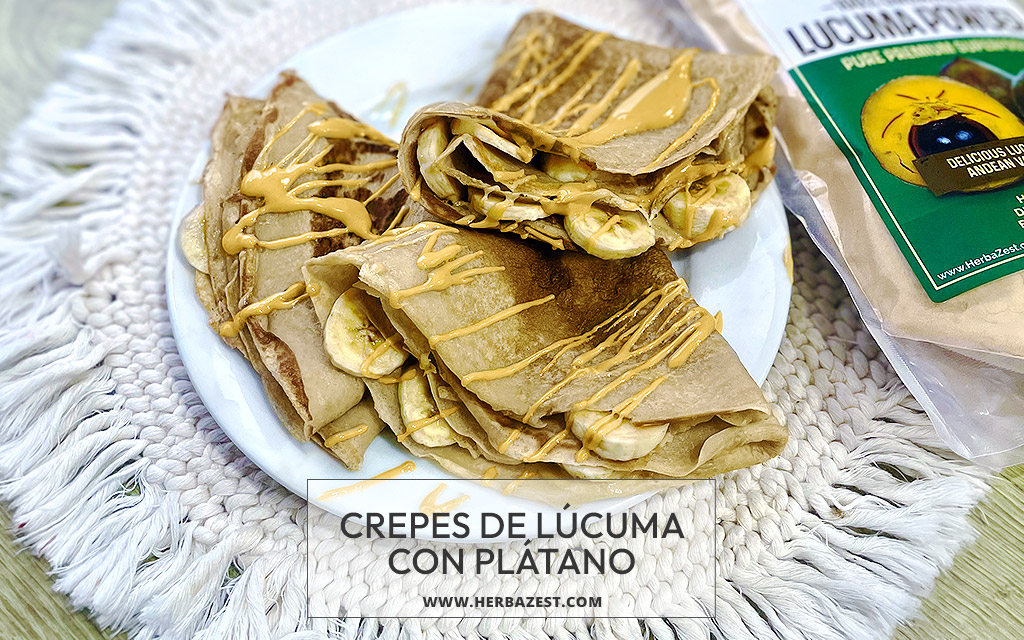 Crepes de lúcuma con plátano