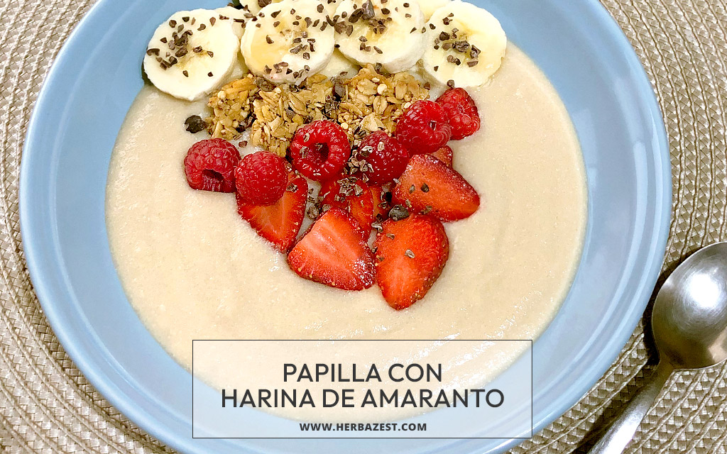 Papilla con harina de amaranto