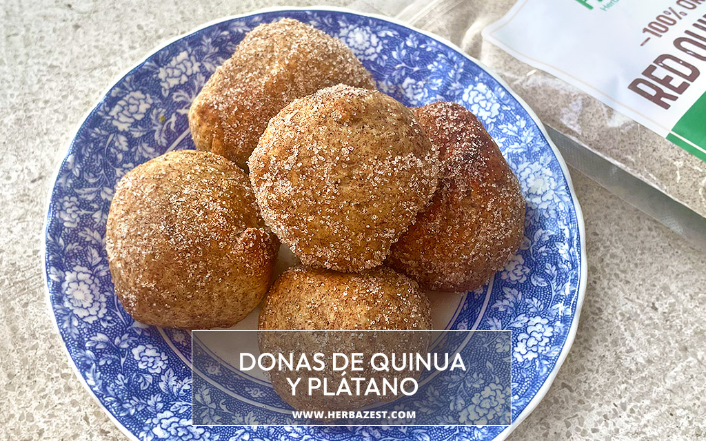 Donas de quinua y plátano